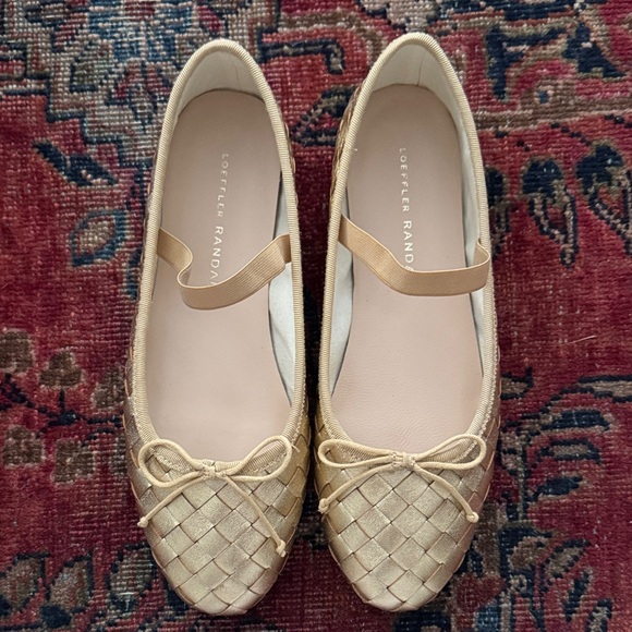 Loeffler Randall Gold Woven Flats - Picture 2 of 7